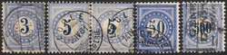5655200: Schweiz Portomarken 1878/81, 4.-8. Auflage, Type II, KZ. I