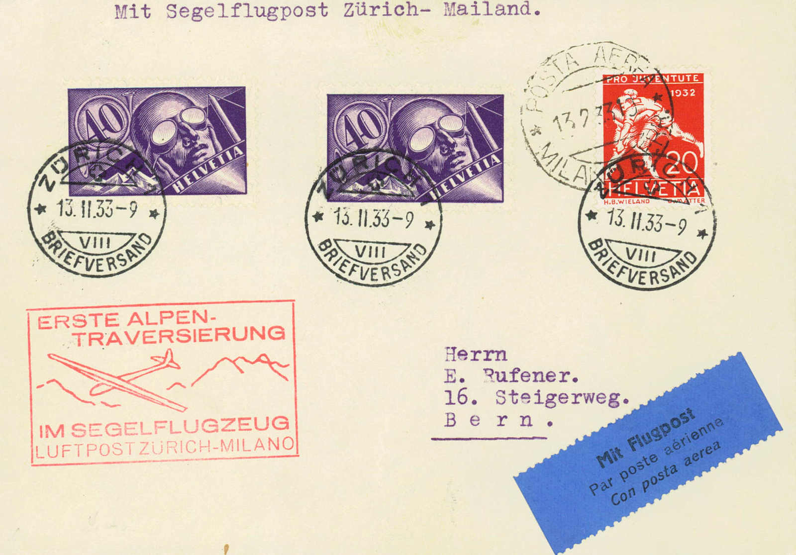 Lot 1001 - SONDER- U. VERSUCHSFLÜGE, FLUGVERANSTALTUNGEN (SF) - MH Marken GmbH Auktion 118 Lot 1001 - SONDER- U. VERSUCHSFLÜGE, FLUGVERANSTALTUNGEN (SF) - MH Marken GmbH Auktion 118