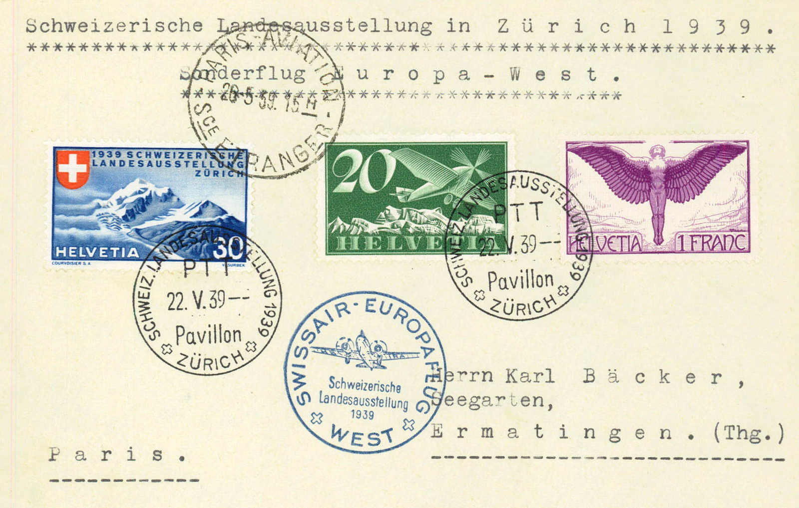 Lot 1018 - SONDER- U. VERSUCHSFLÜGE, FLUGVERANSTALTUNGEN (SF) - MH Marken GmbH Auktion 118 Lot 1018 - SONDER- U. VERSUCHSFLÜGE, FLUGVERANSTALTUNGEN (SF) - MH Marken GmbH Auktion 118