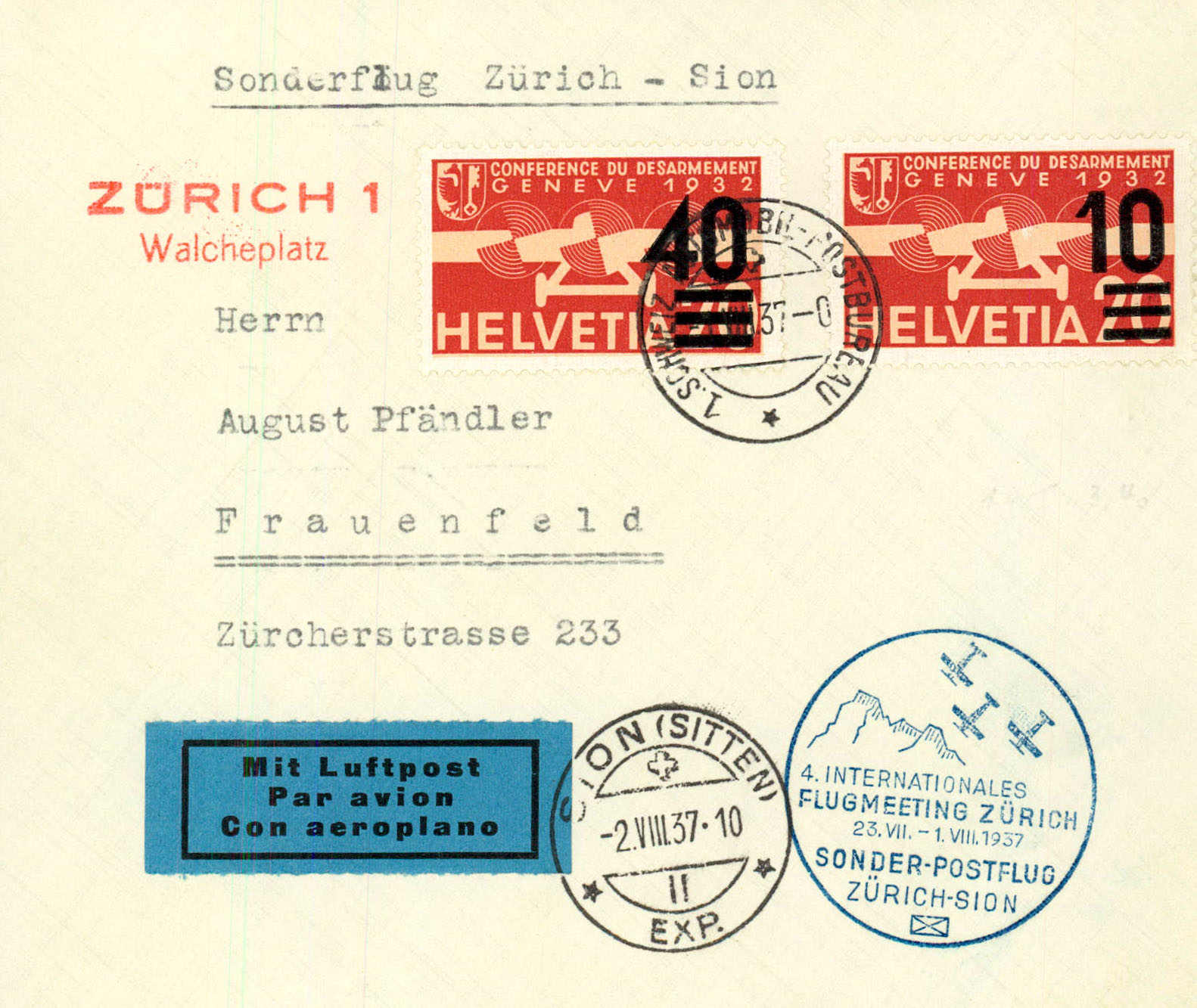 Lot 1008 - SONDER- U. VERSUCHSFLÜGE, FLUGVERANSTALTUNGEN (SF) - MH Marken GmbH Auktion 118 Lot 1008 - SONDER- U. VERSUCHSFLÜGE, FLUGVERANSTALTUNGEN (SF) - MH Marken GmbH Auktion 118