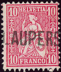 5655146: Schweiz Sitzende Helvetia gezähnt