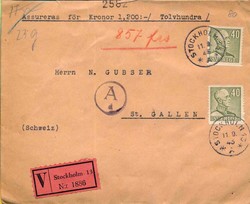 5625100: Schweden 1912-1944 - Stempel