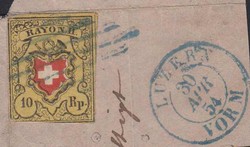 5655108: Rayon II, gelb, ohne Kreuzeinfassung (Diverse) - Stempel