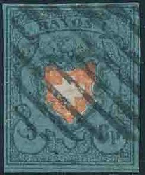 5655096: Rayon I, dunkelblau ohne Kreuzeinfassung - Stempel
