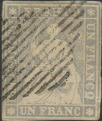 5655133: Strubel 2. Berner Druck mittelstrakes Papier - Stempel