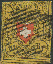 5655108: Rayon II, gelb, ohne Kreuzeinfassung (Diverse) - Stempel
