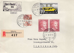 5655151: Schweiz Kehrdruckpaare mit Zwischensteg, ohne Lochung - Rollenmarken