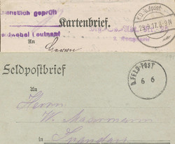 7755: Sammlungen und Posten Feldpost