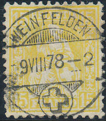 5655146: Schweiz Sitzende Helvetia gezähnt - Stempel