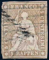 5655136: Strubel 1. Berner Druck dünnes Papier - Stempel