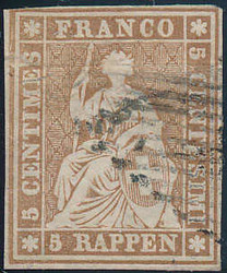5655133: Strubel 2. Berner Druck mittelstrakes Papier - Stempel