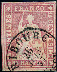 5655136: Strubel 1. Berner Druck dünnes Papier - Stempel