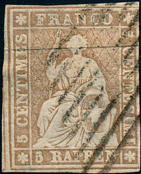 5655136: Strubel 1. Berner Druck dünnes Papier - Stempel