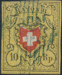 5655108: Rayon II, gelb, ohne Kreuzeinfassung (Diverse) - Stempel