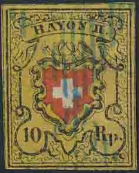 5655108: Rayon II, gelb, ohne Kreuzeinfassung (Diverse) - Stempel