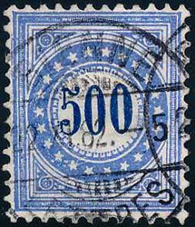 5655200: Schweiz Portomarken 1878/81, 4.-8. Auflage, Type II, KZ. I - Portomarken