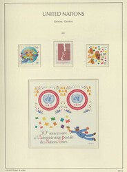 UNO GENF - 1949/2001, schöne postfr. Sammlung, komplett mit allen ...