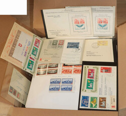 SCHWEIZ - umfangreicher Bestand im Karton mit sehr viel Materialauf ...