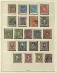 ÖSTERREICH - 1922/37, interessante Sammlung im Lindner-Ringbindermit ...