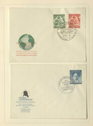 BERLIN - 1951/55, sehr schöne Sammlung Schmuck-FDC mit den guten ...