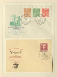 BERLIN - 1951/55, sehr schöne Sammlung Schmuck-FDC mit den guten ...