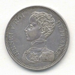 Frankreich, 5 Fr. Henri V. 1831, Gewicht 24,58 Gramm, Gadoury Nr. 651 ...