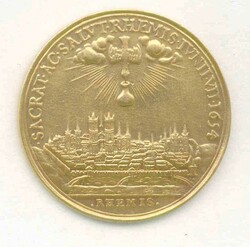 Frankreich, König Louis XIV., Goldmedaille 1654 auf die Salbung und ...