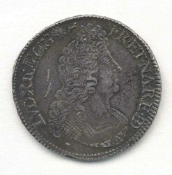 Frankreich, Ecu de Bearn aux insignes, Louis XIV., 1702 Pau, seltene ...