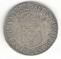 Frankreich, Ecu au Buste Juvenile, Louis XIV., 1666 Paris, Gewicht 27 ...