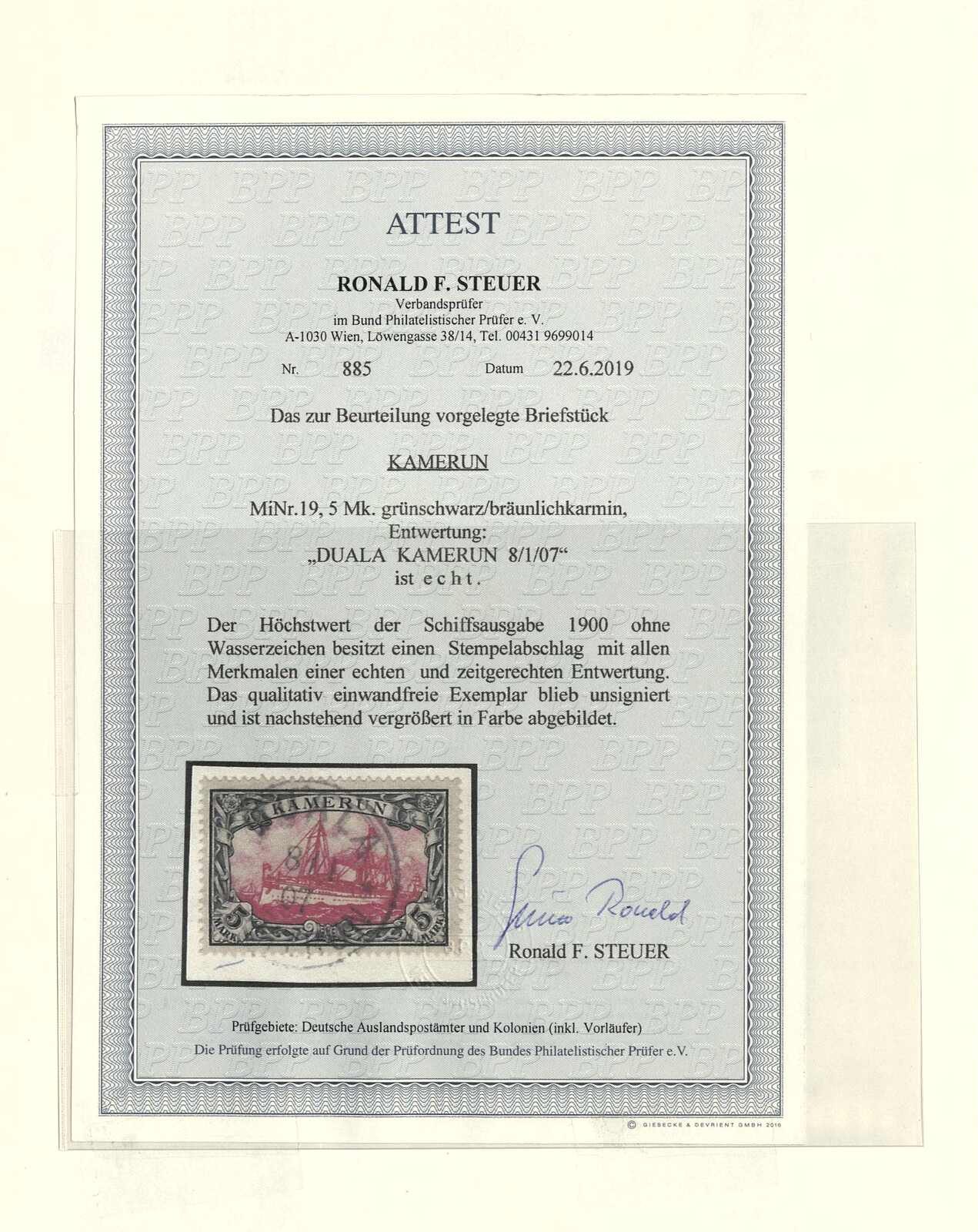 Image 22 for lot number 19W for Gert Müller 128th Auction