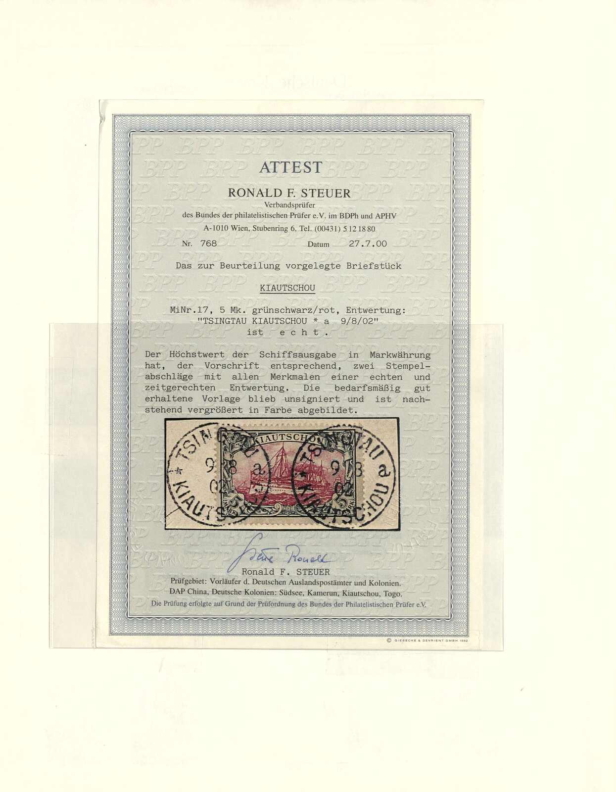 Image 24 for lot number 19W for Gert Müller 128th Auction