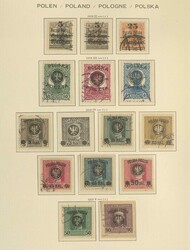 POLEN - 1860/1989, interessante Sammlung in acht Bänden, dabei Mi.Nr ...