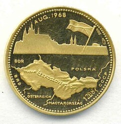 Tschechoslowakei, Alexander Dubcek, Gedenkmedaille 1968, Gold, ...