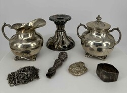 Partie Silberbesteck und Geschirr, Silbergehalt oft 800/835, dabei ...