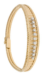 BRILLANTARMBAND - 14K Gelbgold, besetzt mit 11 Brillanten W/VSI mit ...