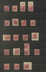 KIAUTSCHOU - sehr interessante Partie von 38 Werten der Mi.Nr. 1 mit ...