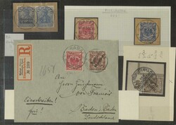 DEUTSCHE POST IN MAROKKO - interessante Partie auf Einsteckkarten mit ...