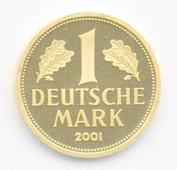 Bundesrepublik, Goldmark 2001A, in dem entsprechendenPlastikholder ...
