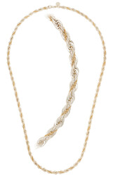 KORDELKETTE - Sterlingsilber mit 18K Gelbgold veredelt. Länge 60cm ...