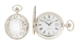 SILBER-TASCHENUHR - mit Wiener Gravur, Silber 925  Automatically ...