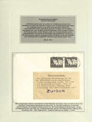 BUND/POSTKRIEG - sehr interessante Spezialsammlung Postkriegsbriefe ...