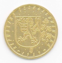 Tschechoslowakei, 5 Dukaten 1929, Kremnitz, St. Wenzel, Gold, ...