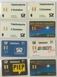 TELEFONKARTEN - interessante Kollektion der vier Testgebiete, sowie ...