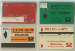 TELEFONKARTEN - interessante Kollektion der vier Testgebiete, sowie ...