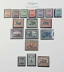 BELGISCHE MILITÄRPOST-RHEINLAND - Sammlung auf Borek-Albenblättern, ...