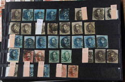 BELGIEN - sehr interessanter Bestand auf Einsteckkarten im Karton, ...