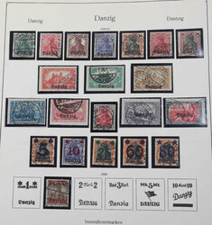 DANZIG - fast ausschließlich gest. Sammlung auf KA/BE-Albenblätter ...