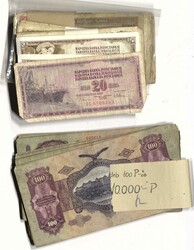 Reichhaltiger Bestand Banknoten von gebraucht bis kassenfrisch, oft ...