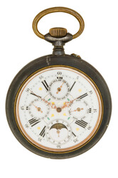 TASCHENUHR - wunderschöne Uhr um 1900 mit vollem Kalendarium sowie ...