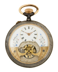 TASCHENUHR - wunderschöne offene Uhr aus Stahl mit Tourbillon, ...